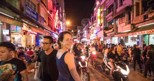Navigating busy Ho Chi Minh City streets