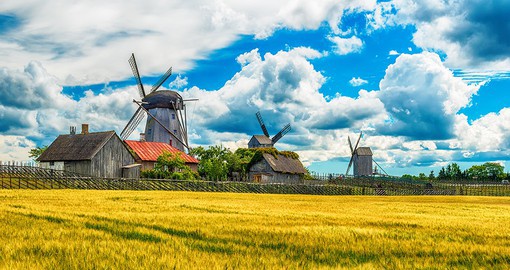 Saaremaa, in the Baltic Sea features traditional villages
