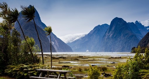 Landscape at milford sound, New Zealand