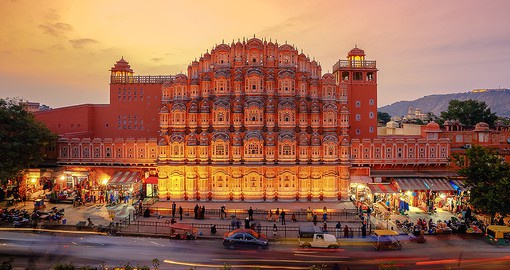 Built for the royal ladies, Hawa Mahal in Jaipur is often called the "Palace of Breeze"