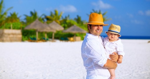Father and son with panama hats