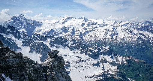 Enjoy this breathtaking view from Mount Titlis during your next Swiss vacations.