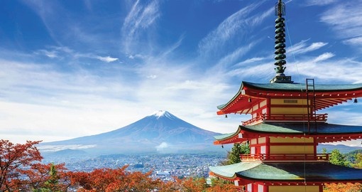 You will see Mount Fuji during your trip in Japan