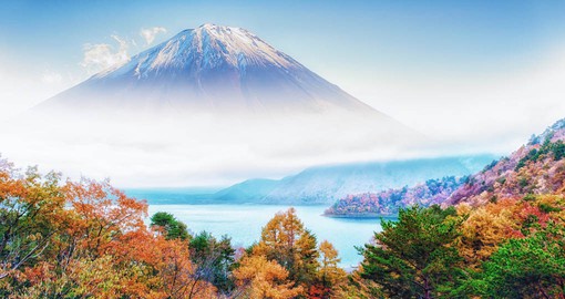 Mount Fuji, Japan's highest mountain is worshiped as a sacred mountain