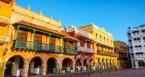 Buildings in the center of Cartagena