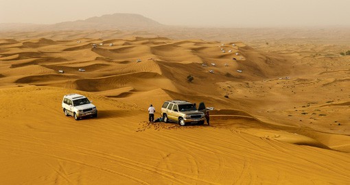 Your group can experience a desert safari based out of Dubai