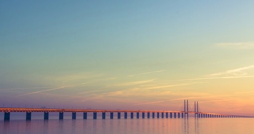 Øresundsbron, the bridge between Denmark and Sweden