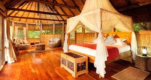 Stylish accommodation at the Bilimungwe Bushcamp on your Zambia Vacation