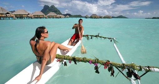 Experience canoeing in the bay during your next Bora Bora vacations.