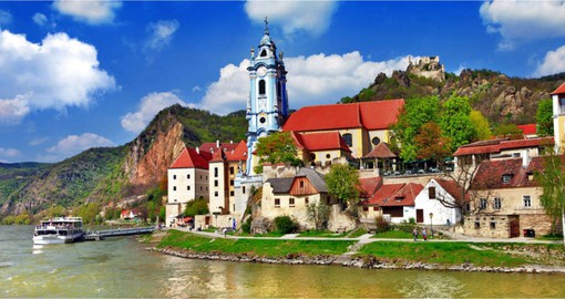 Durnstein, Austria sits at the heart of the picturesque Wachau Valley