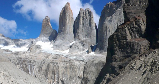 Trek to the base of the Paines on your trip to Chile