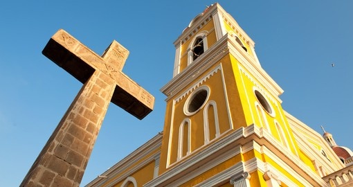 The iconic Stone Cross Granada is a great photo opportunity on all Nicaragua vacations