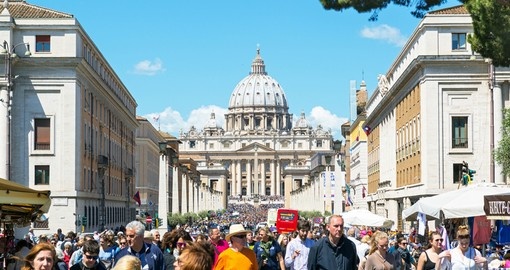 Your tour of Italy includes a visit to The Vatican