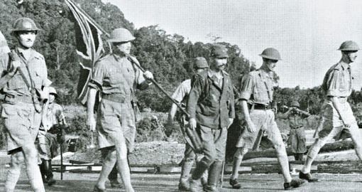 Singapore falls, the British surrender, 15 February 1942