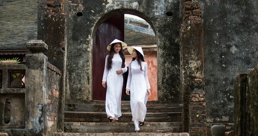 Ao Dai is the famous traditional costume