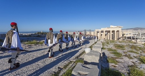 Presidential guards at the Athenian Acropolis