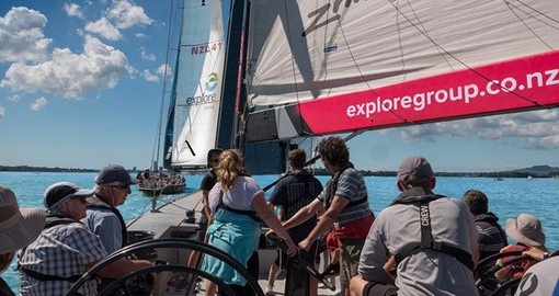 Enjoy a friendly match race on Auckland harbour as part of your New Zealand Vaction