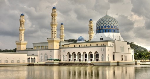 Kota Kinabalu's city mosque - a very popular spot to take photos while on one of our Malaysia tours.