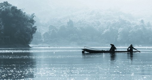 A still lake in Laos