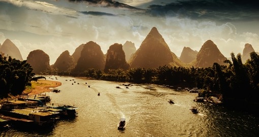 Sunset in Guilin, China