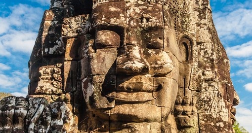 face of Bayon castle in Angkor Thom