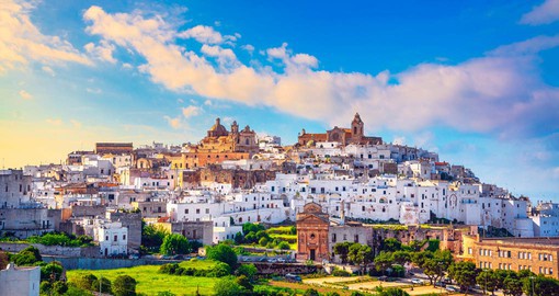 The whitewashed houses of Ostuni give the city a dazzling effect