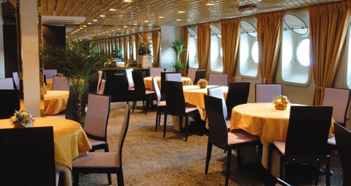 The Restaurant on the MS La Belle de Adriatique.