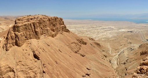 Masada summit and Dead Sea