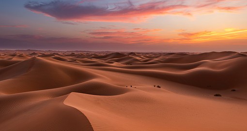 Step away from the city to experience the raw beauty of the Empty Quarter, the world's largest uninterrupted sand mass