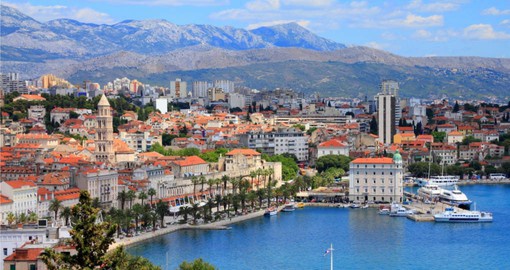 Picturesque Split with it's beautiful harbour is the next stop on your Croatia vacation package