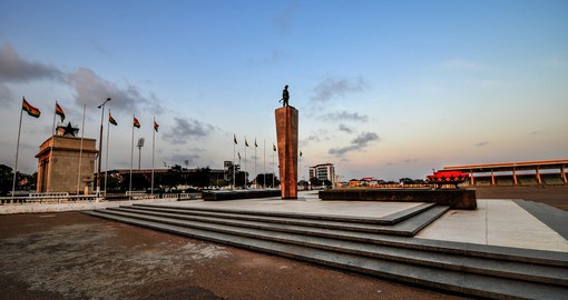 Accra, Ghana's capital and largest city sits on the Gulf of Guinea