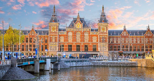 Venture to Centraal Station to take day trips outside of the city via train ride