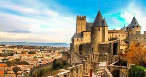 With 3 kilometres of defensive ramparts, Carcassonne is one of the largest medieval walled cities in Europe