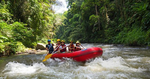 Include a rafting adventure on the Ayung River during your trip to Bali