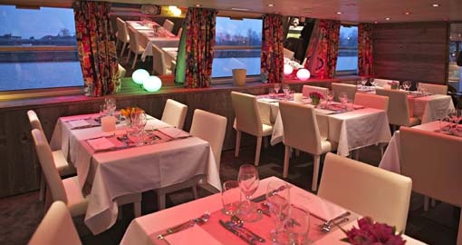 The Restaurant on the MS Jeanine.