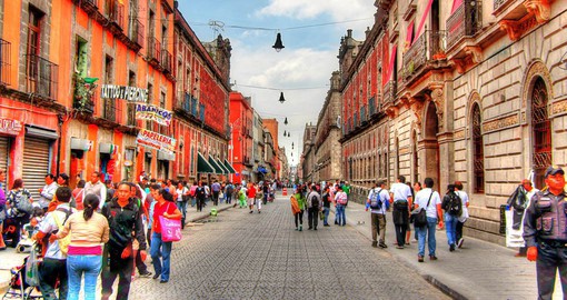 A stroll through the buzzing downtown area of Mexico City reveals the capital's rich history