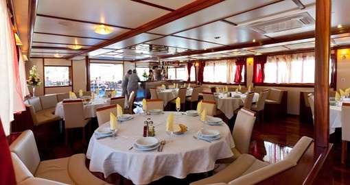 Dining Aboard Katarina Cruises Deluxe Liberty Ship