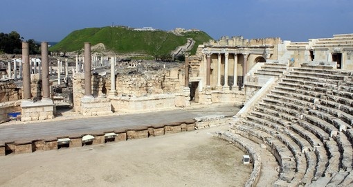 Ancient Roman amphitheater in Beit Shean