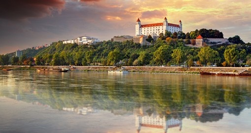 Bratislava Castle at sunset