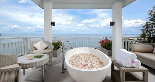 Enjoy the beautiful sea view from the treatment rooms