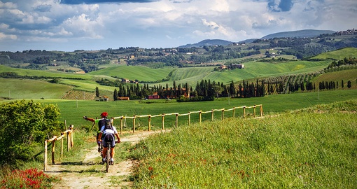 Spend a day biking through Tuscany on your Italy Tour
