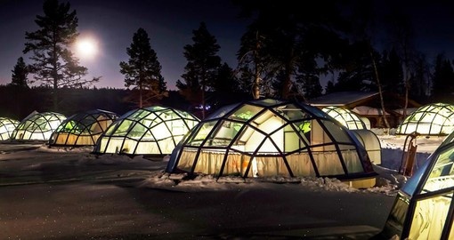 Stay in Glass Igloos during your Finland vacation.