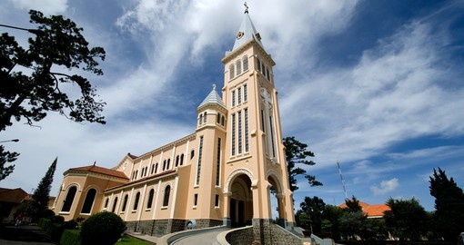 Dalat Cathedral is a popular inclusion on a Vietnam vacation.