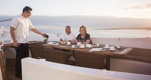 Enjoy unique dining experiences on your next Galapagos tours.