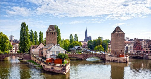 Situated on the banks of the Rhine, Strasbourg is is the official seat of the European Parliament