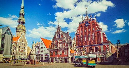 See Riga's Town Hall Square on your Latvia Vacation
