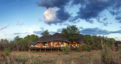 Madikwe Hills Game Lodge is situated on a rocky outcrop in the heart of the reserve