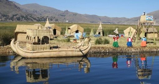 Uros Island Lake Titicaca is a popular inclusion on Bolivia tours.