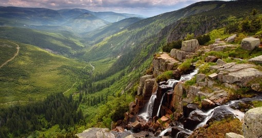 Pancavsky Waterfall in Krkonose Mountains