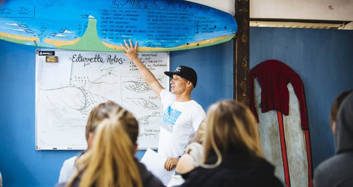 Have a Surf theory lessons before starting the joy of surfing during your next trip to Australia.